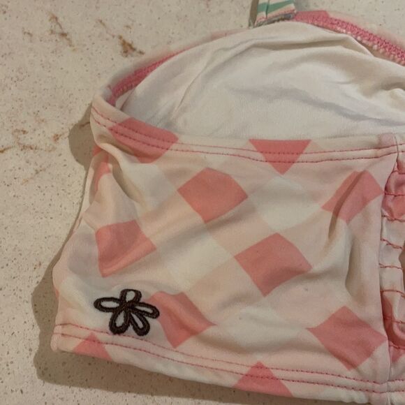 Matilda Jane bikini top with bow mint green and pink SZ 14 - Picture 5 of 7